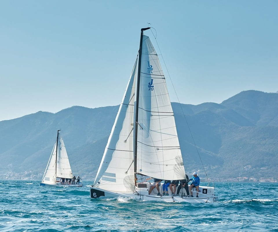 Boats sailing in the Montenegro waters