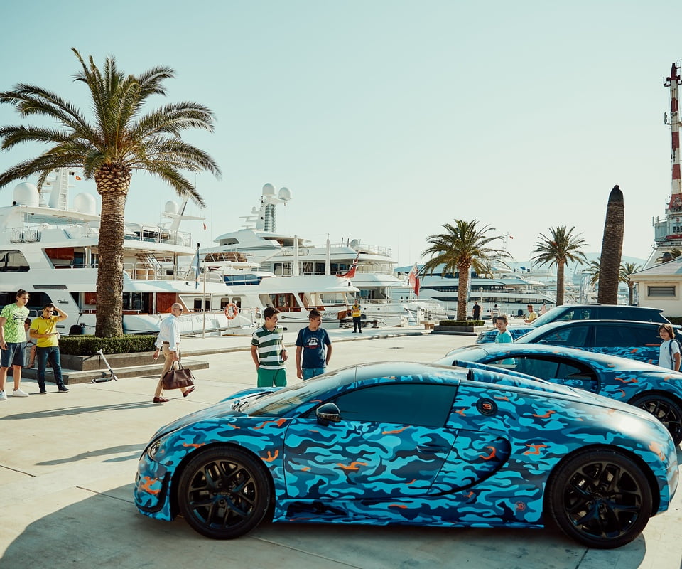 Cars next to Marina Porto Montenegro