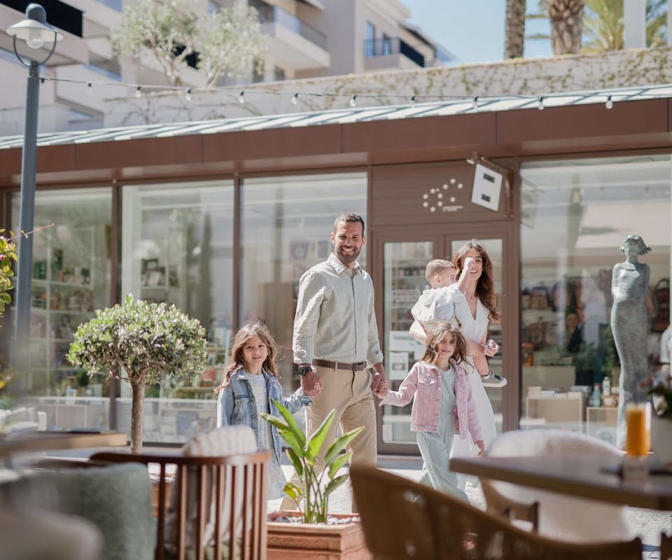 Family walking through Porto Montenegro