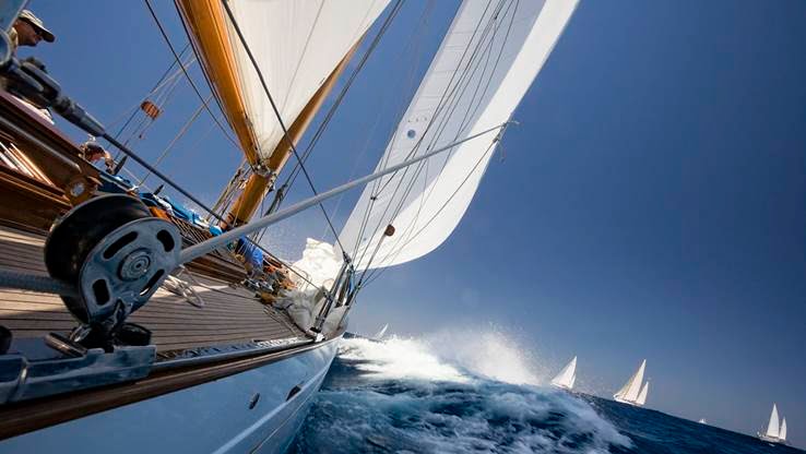 Boat sailing on the sea