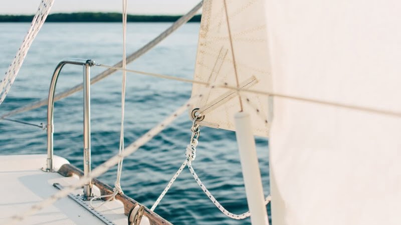 Part of sail boat