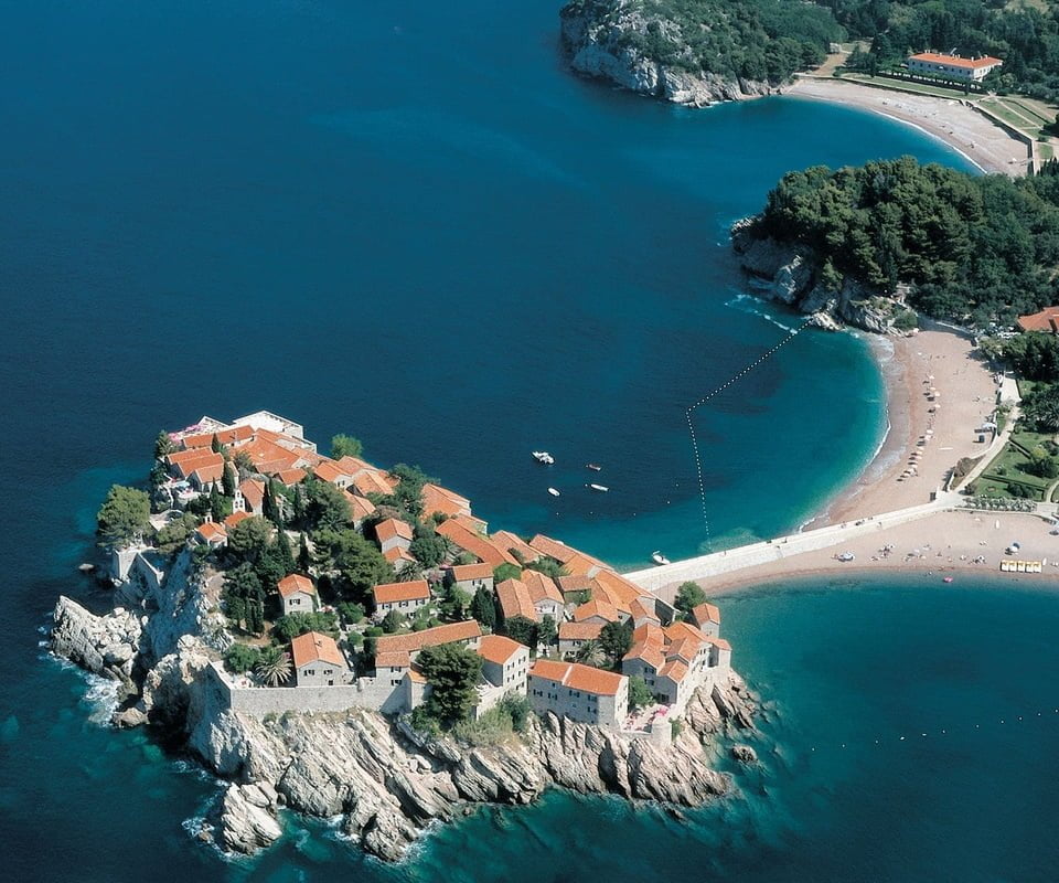Aerial view of Montenegro